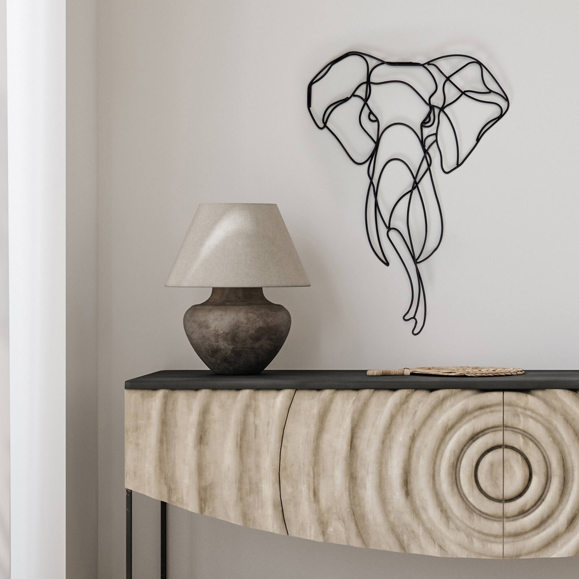 Habitat Decor 28" Asha Elephant Metal Wall Art